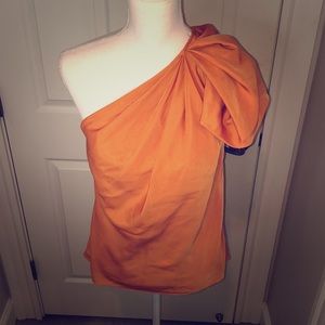 Beautiful orange off the shoulder blouse